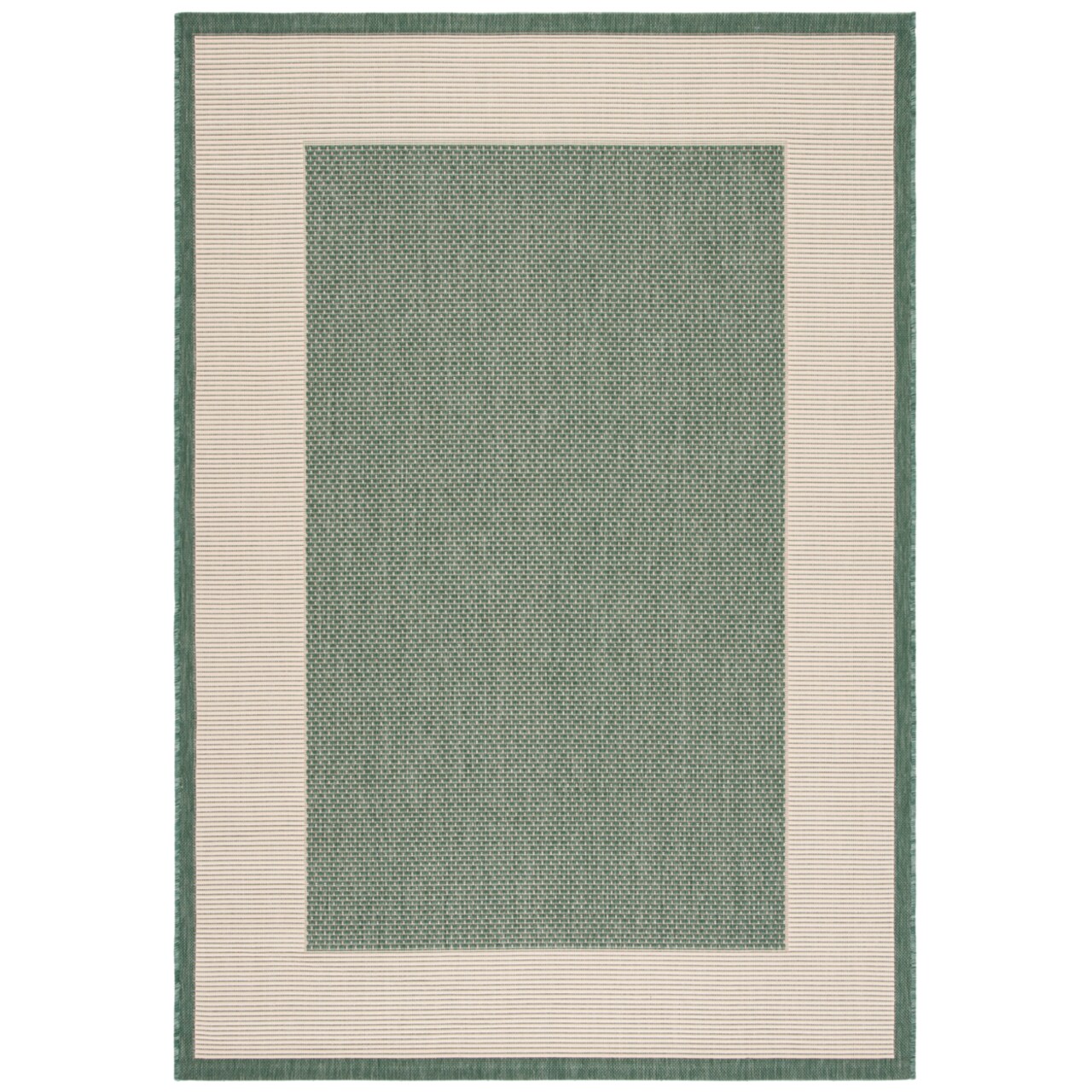 Safavieh Outdoor Cy7987-32221 Courtyard Dark Green / Beige Rug Area Rug
